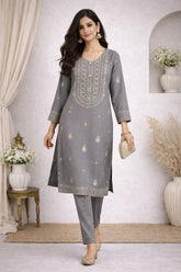 2 Piece Raw Silk Suit (FP0015)