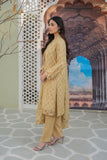 2 Piece Set in Beige Raw Silk (FR0974)
