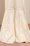 1 Piece Gharara in Off White Cambric (CZ3263)