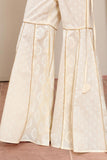 1 Piece Gharara in Off White Cambric (CZ3263)