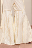 1 Piece Gharara in Off White Cambric (CZ3263)