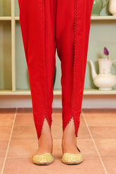 1 Piece Shalwar in Red Cambric (CZ3267)