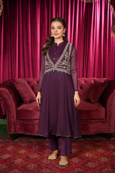2 Piece Chiffon Frock (FR1095)