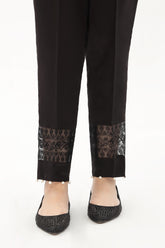 1 Piece Trouser in Black Raw Silk (FZ0788)