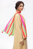 Rainbow Stripes Sl in Multi coloured Pak Raw Silk fabric 2