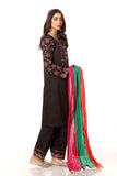 Embroidered Sleeve in Black coloured Printed Lawn fabric 2