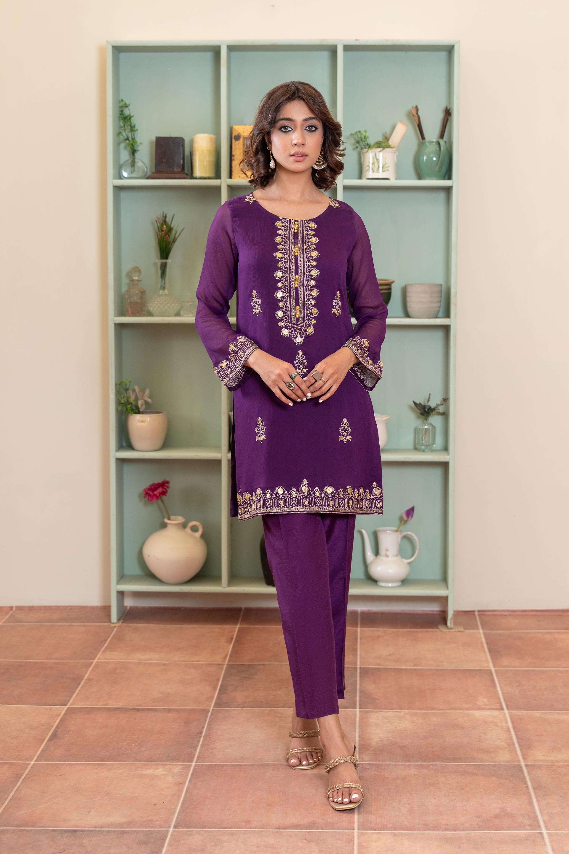 1 Piece Top in Purple Chiffon (FR1015)