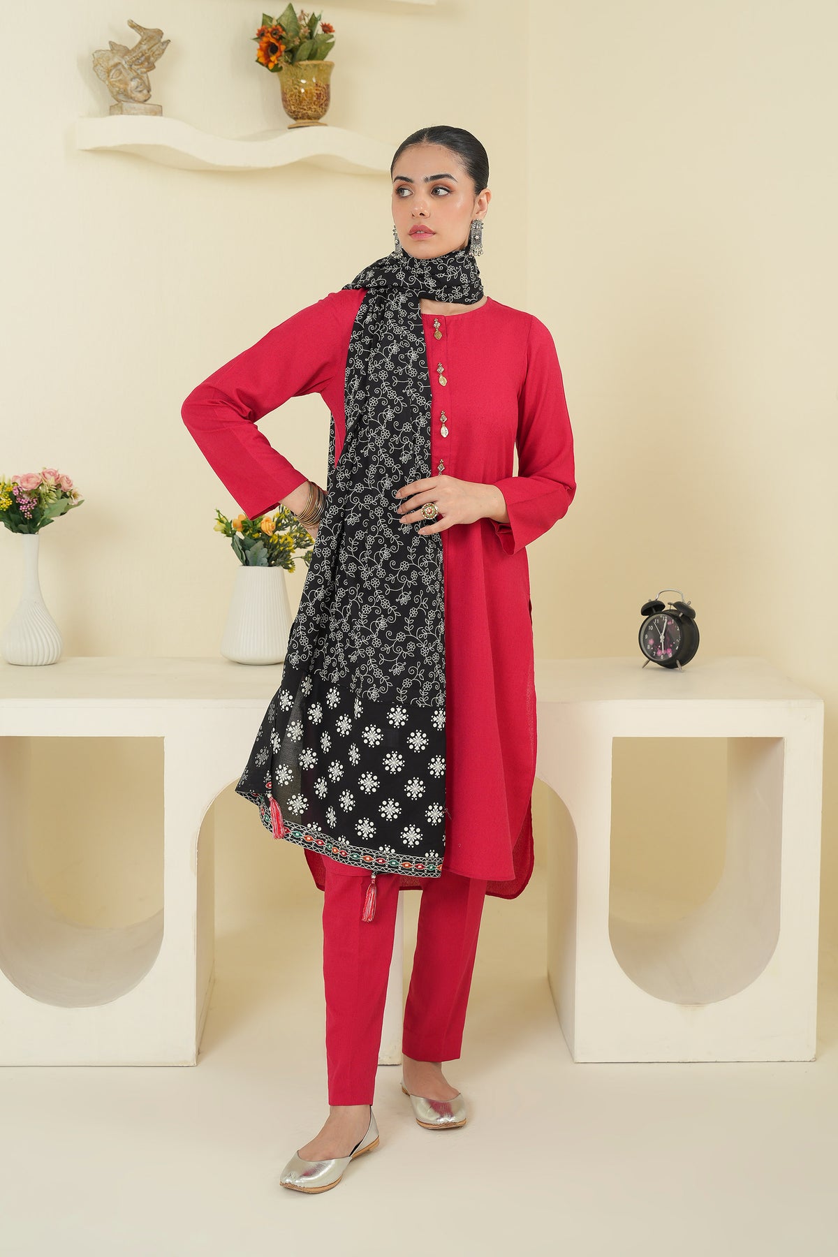 1 Piece Lawn Stole (CZ3287)