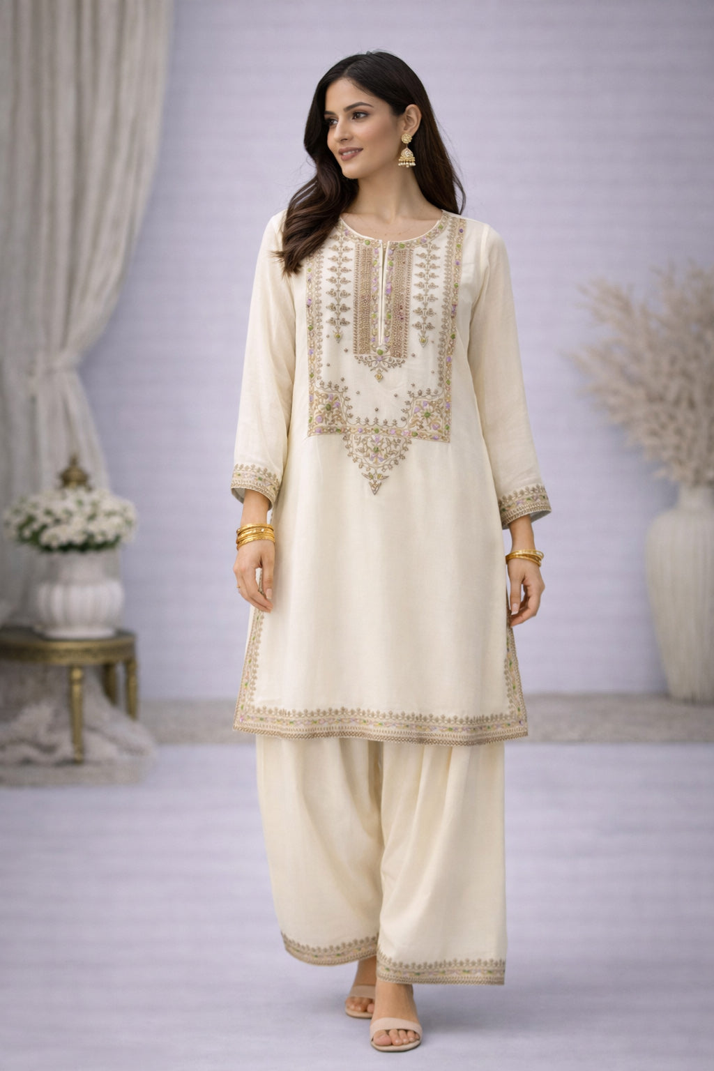 2 Piece Chiffon Suit (FP0018)