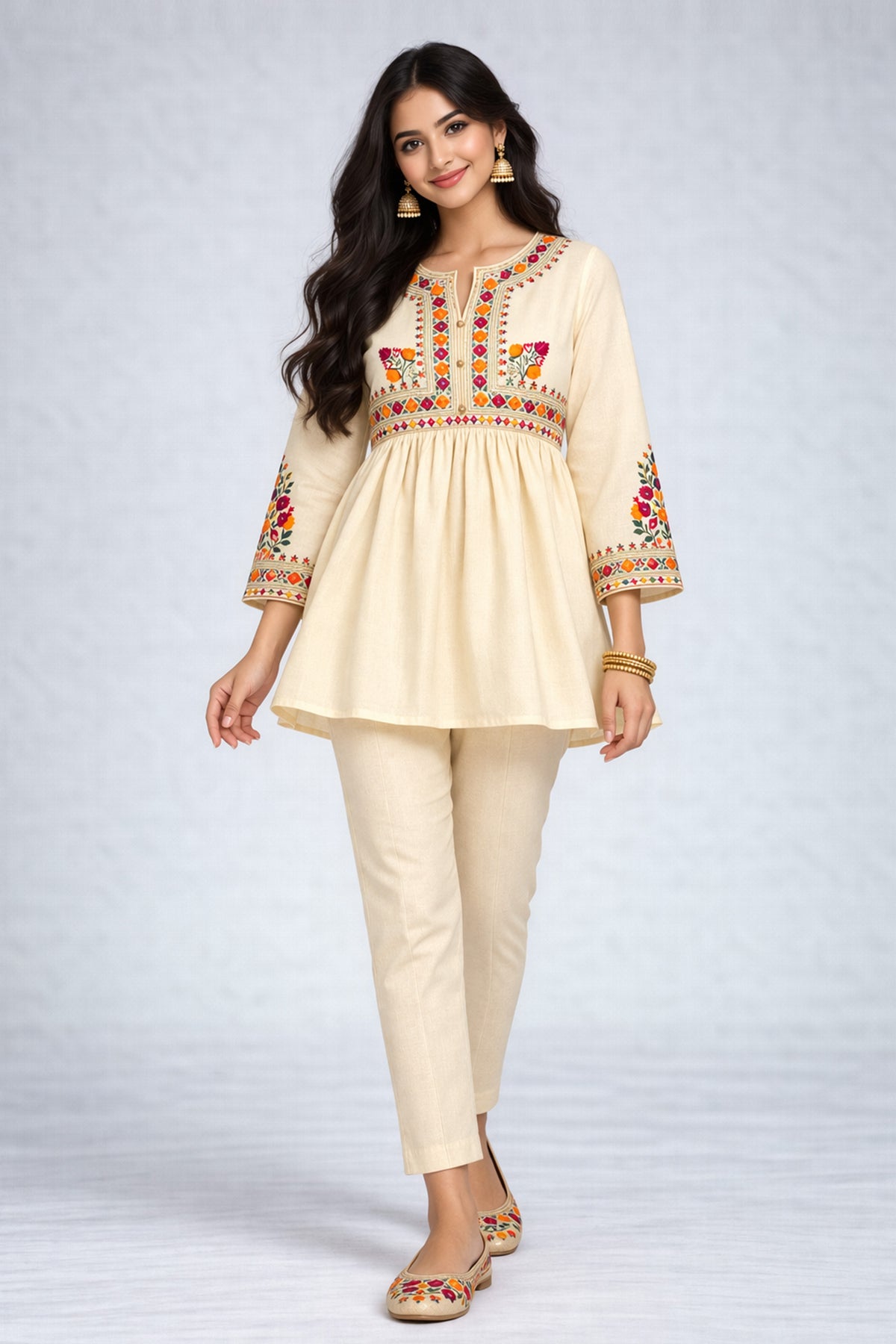 1 Piece Lawn Karandi Frock (CR3575)