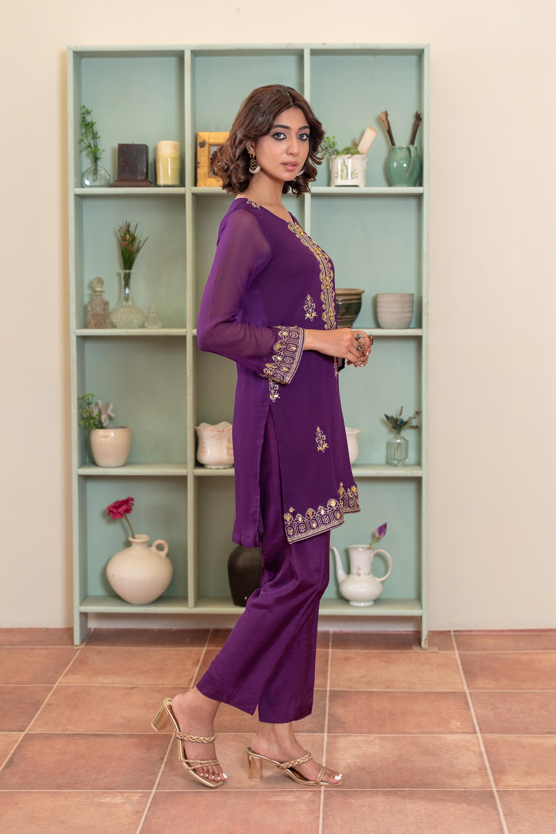 1 Piece Top in Purple Chiffon (FR1015)