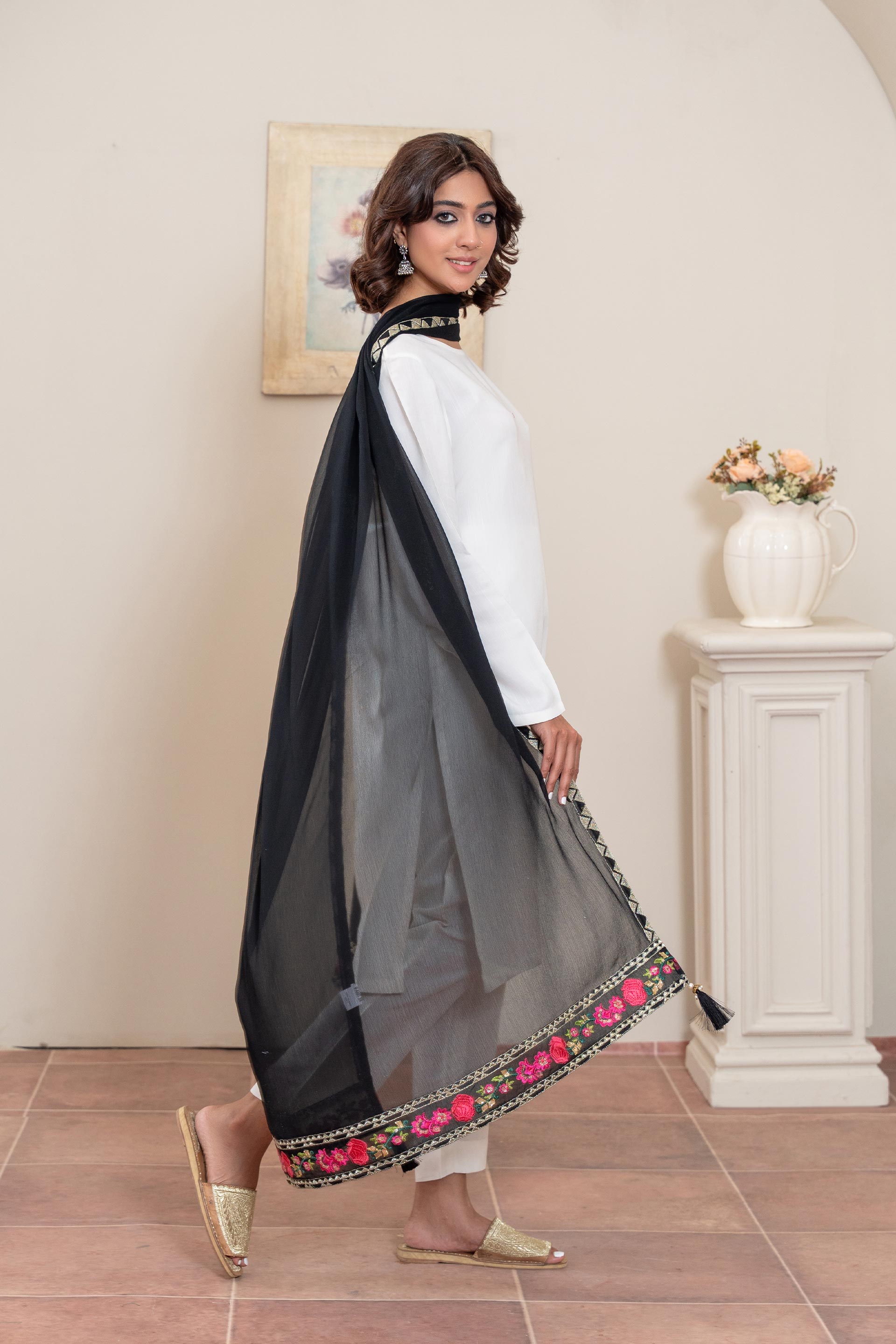 1 Piece Chiffon Dupatta (FZ0869)
