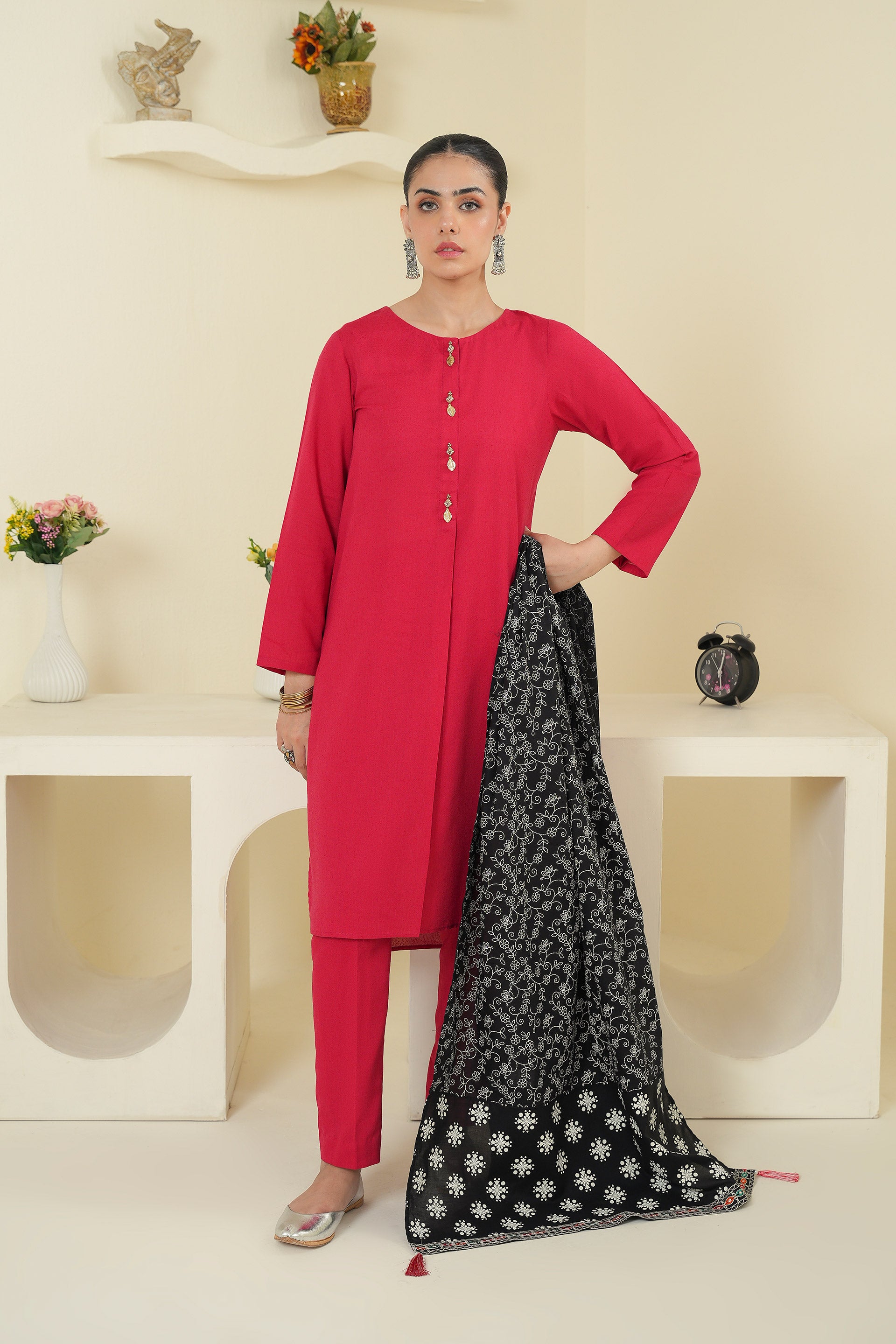 1 Piece Lawn Stole (CZ3287)