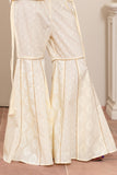 1 Piece Gharara in Off White Cambric (CZ3263)