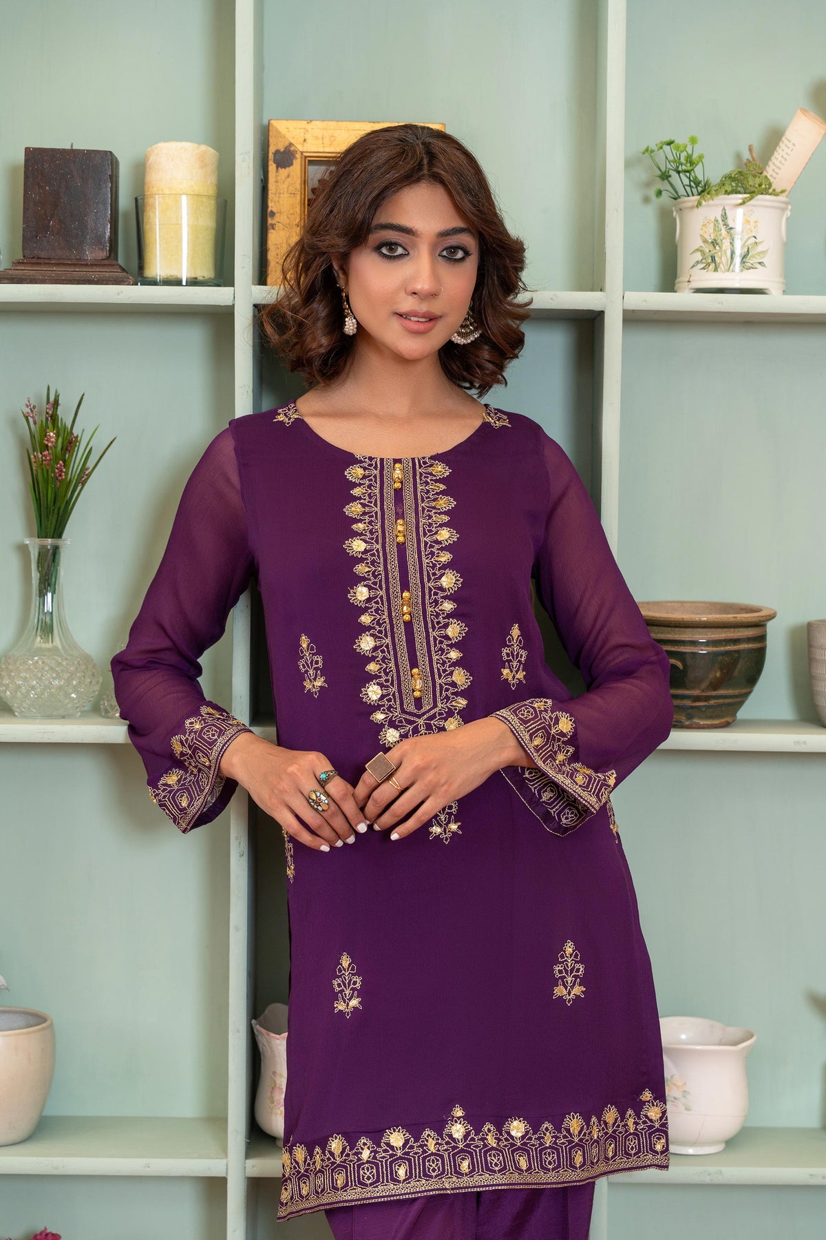 1 Piece Top in Purple Chiffon (FR1015)
