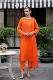 White Carpet: 3 Piece Suit Suit in Orange Chiffon (FR0979)