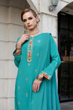 Green Patti 2: 3 Piece Suit Suit in Sea Green Raw Silk (FR0976)