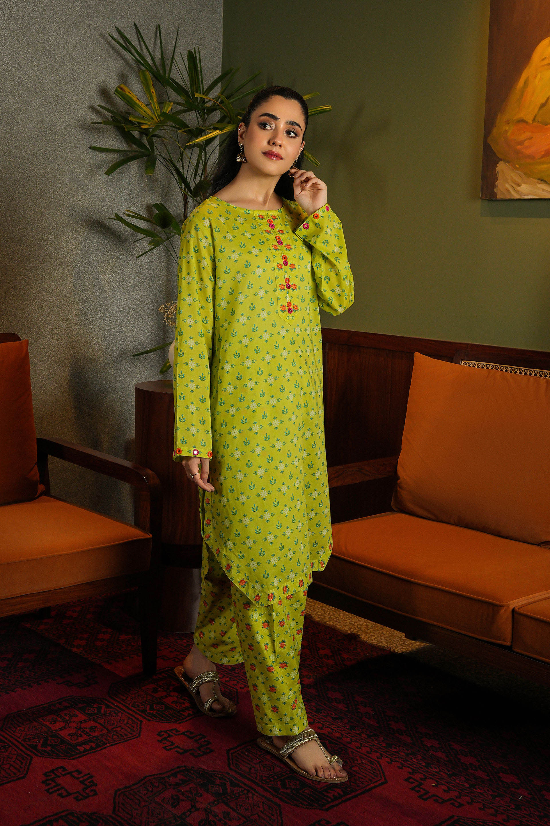 Umrao: 2 Piece Suit in Multi Lawn (TR1119)