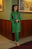 Bareem: 2 Piece Suit in Dark Green Lawn Karandi (CR3369)