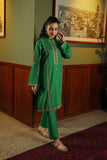 Bareem: 2 Piece Suit in Dark Green Lawn Karandi (CR3369)