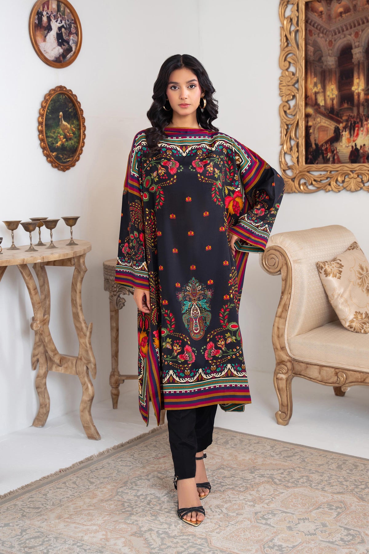 1 Piece Raw Silk Kaftan (TR1198)