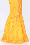 Self Yellow 1: 1 Piece Gharara in Yellow Cambric (CZ2756)