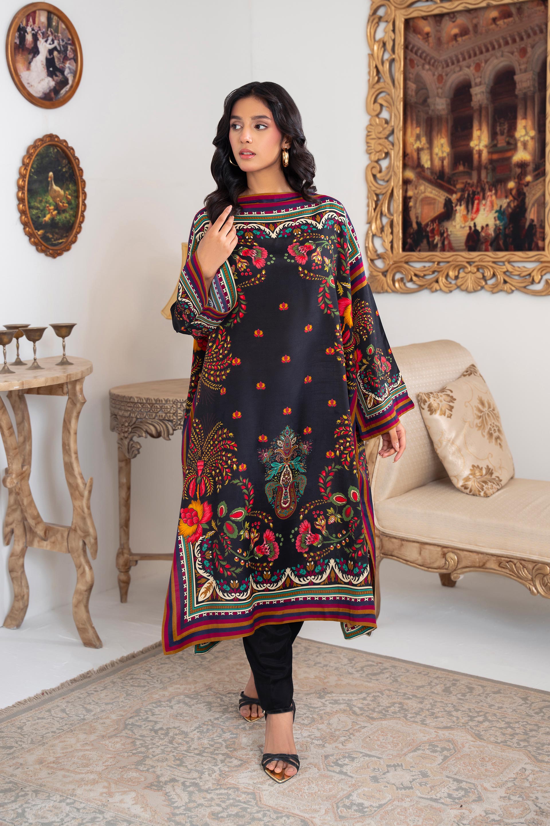 1 Piece Raw Silk Kaftan (TR1198)