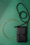 Cross Body Bag 2 in Black coloured Leather fabric