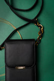 Cross Body Bag 2 in Black coloured Leather fabric 3