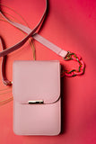 Cross Body Bag 2 in Pink coloured Leather fabric 2