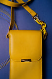 Cross Body Bag 2 in Yellow coloured Leather fabric 2