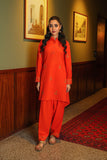 Jaleem 1: 2 Piece Suit in Orange Lawn Karandi (CR3370)