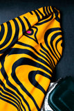 Leopard Lines Sl in Multi coloured Pak Raw Silk fabric 4