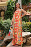 Round Print: 1 Piece Frock in Multi Raw Silk (TR1075)