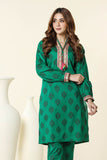 Ikat Jaal: 2 Piece Suit in Dark Green Printed Lawn (CR3247)