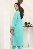 Self Blue: 2 Piece Suit in Teal Green Lawn (CR3258)