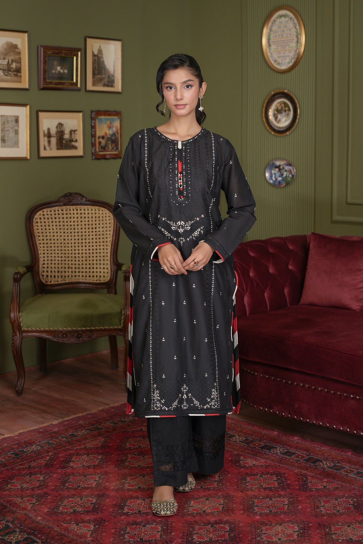 1 Piece Lawn Karandi Top (CR3496)