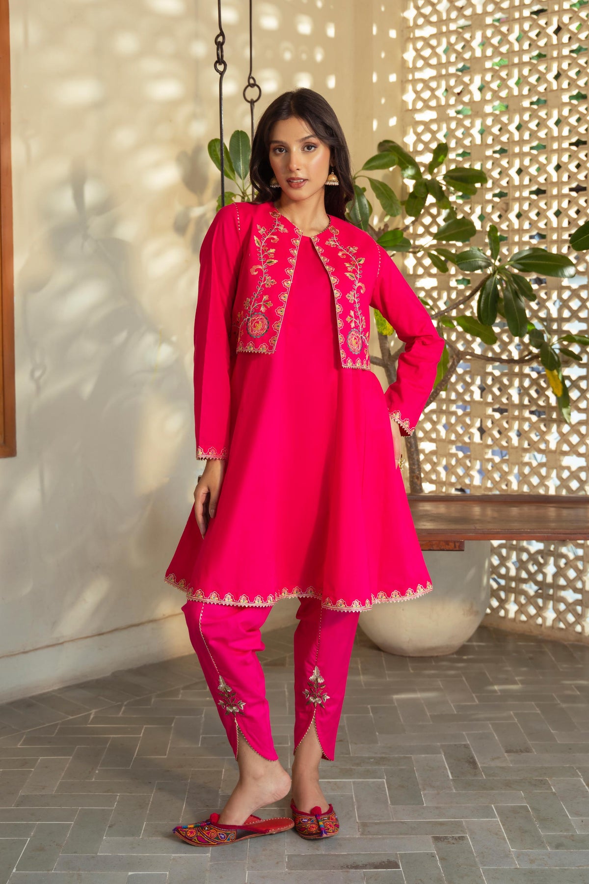 2 Piece Cambric Frock (CR3503)