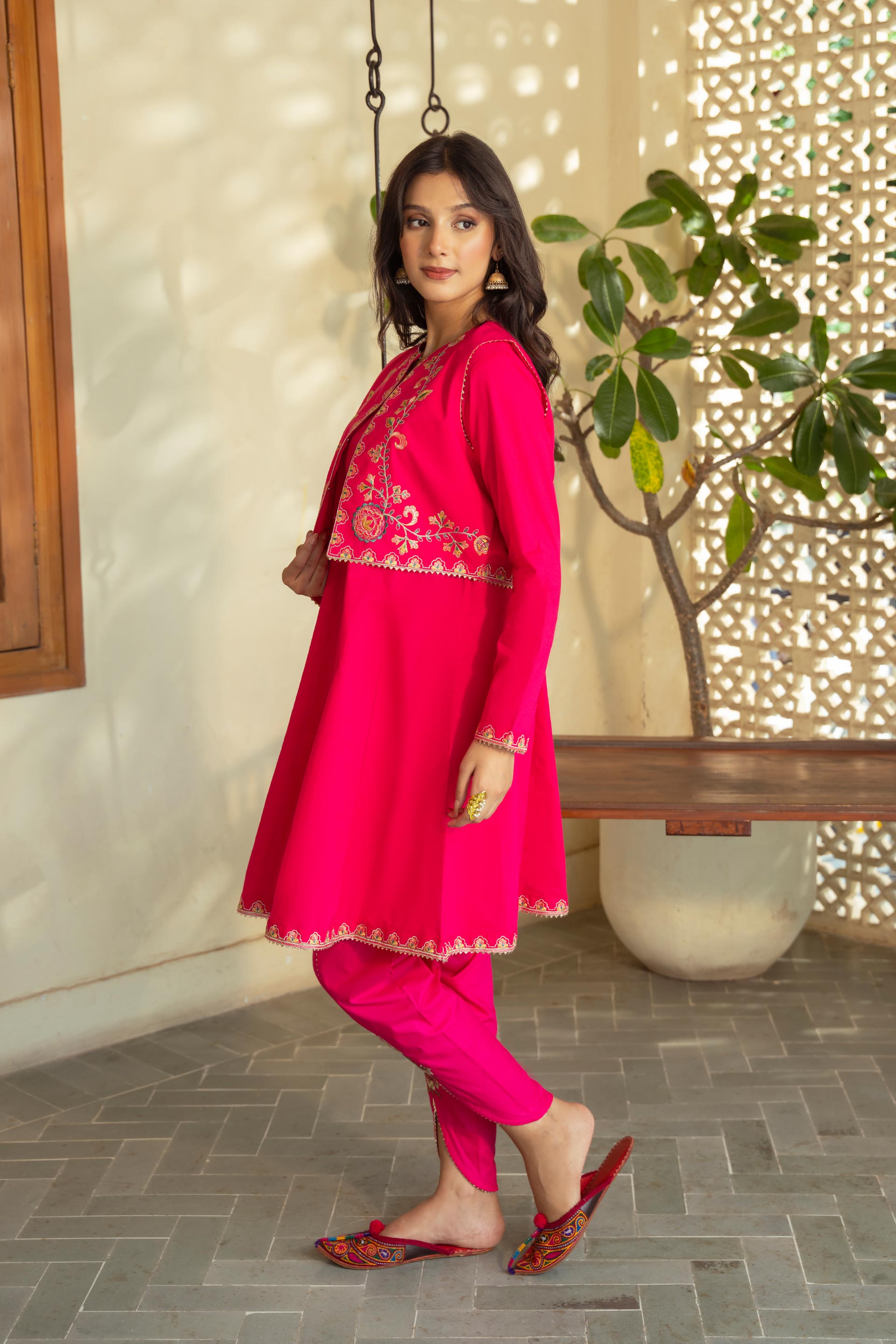 2 Piece Cambric Frock (CR3503)