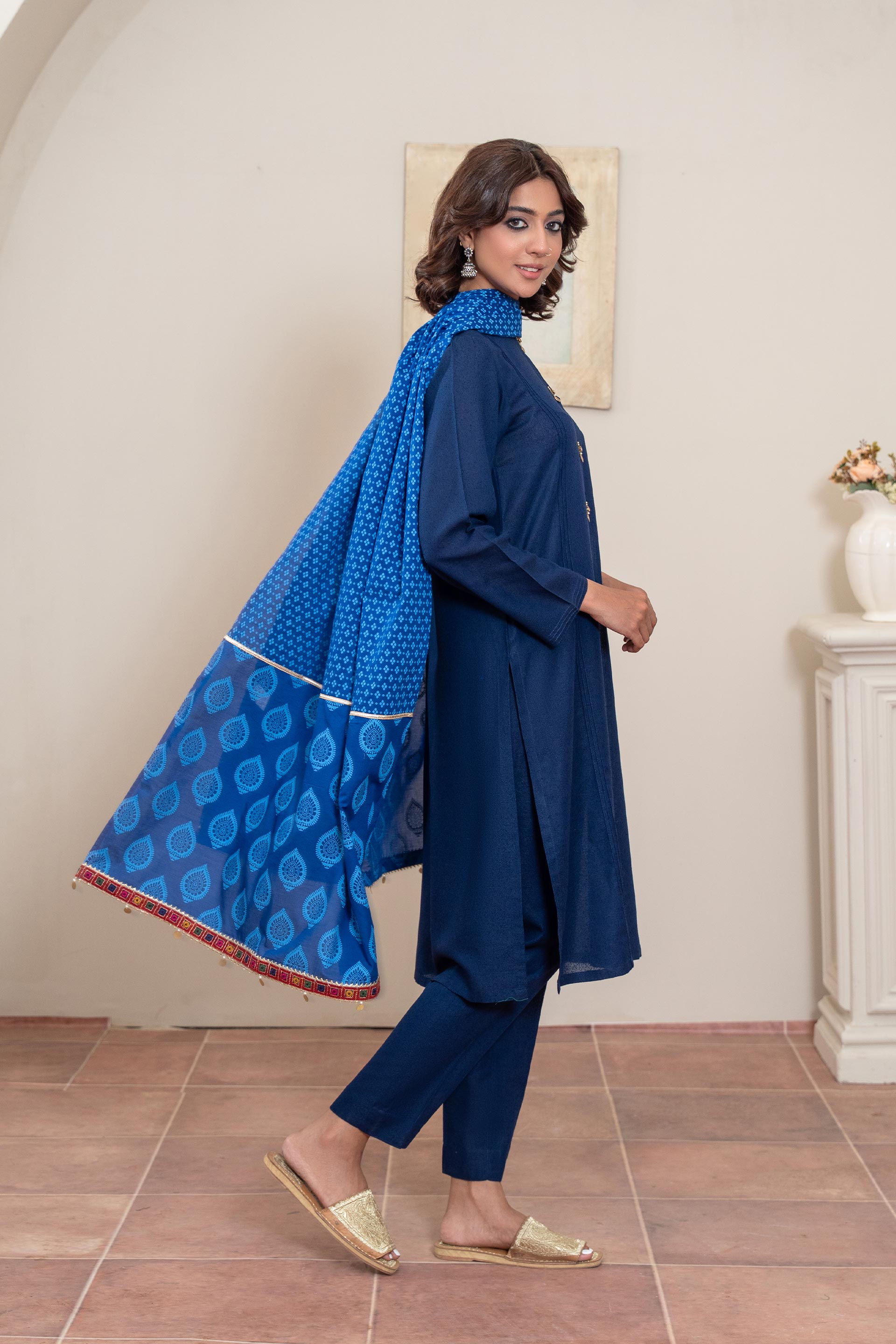 1 Piece Lawn Stole (CZ3246)