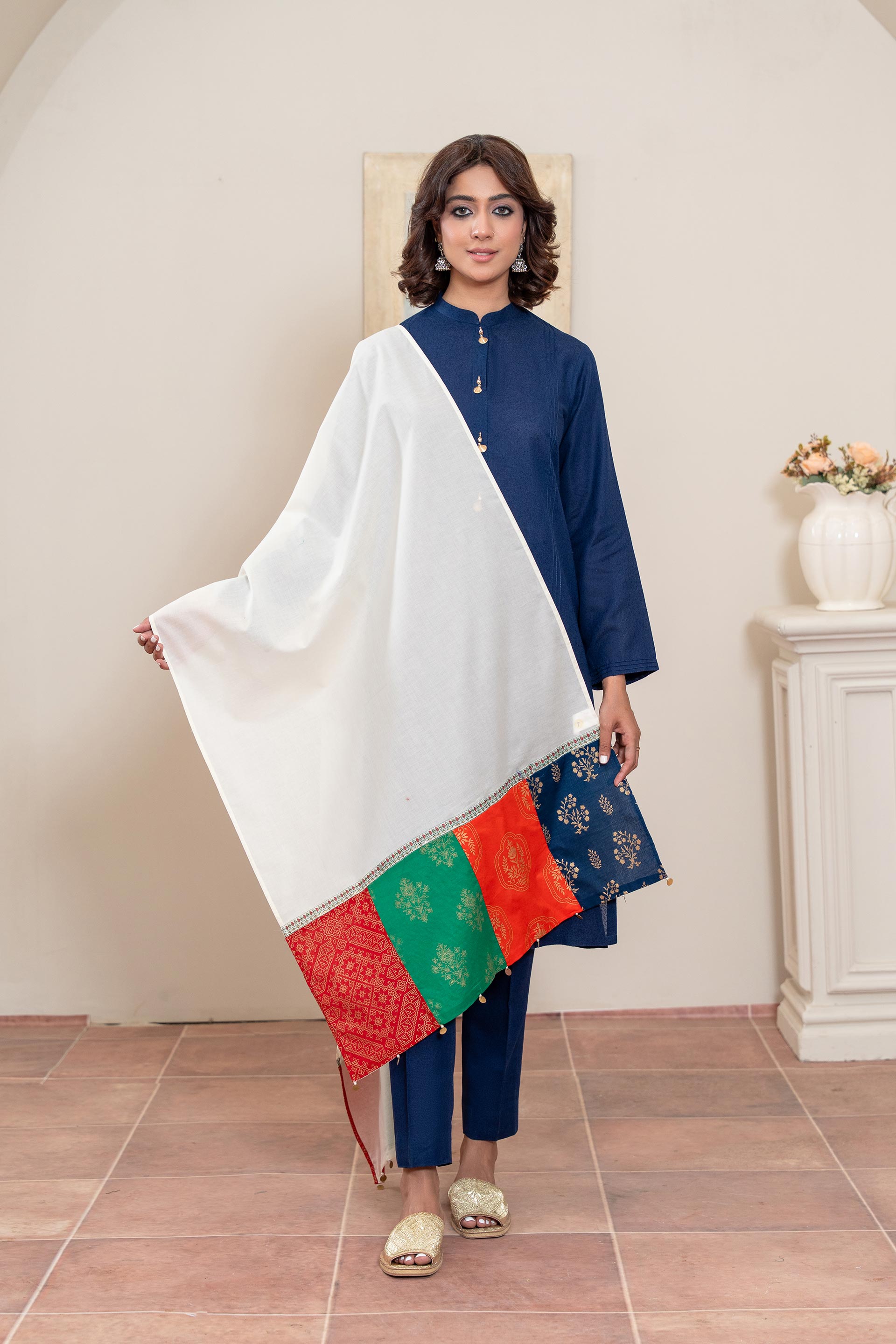 1 Piece Lawn Stole (CZ3249)