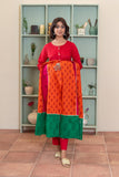 1 Piece Stole in Orange Lawn (CZ3250)
