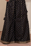 1 Piece Sharara in Black Cambric (CZ3256)