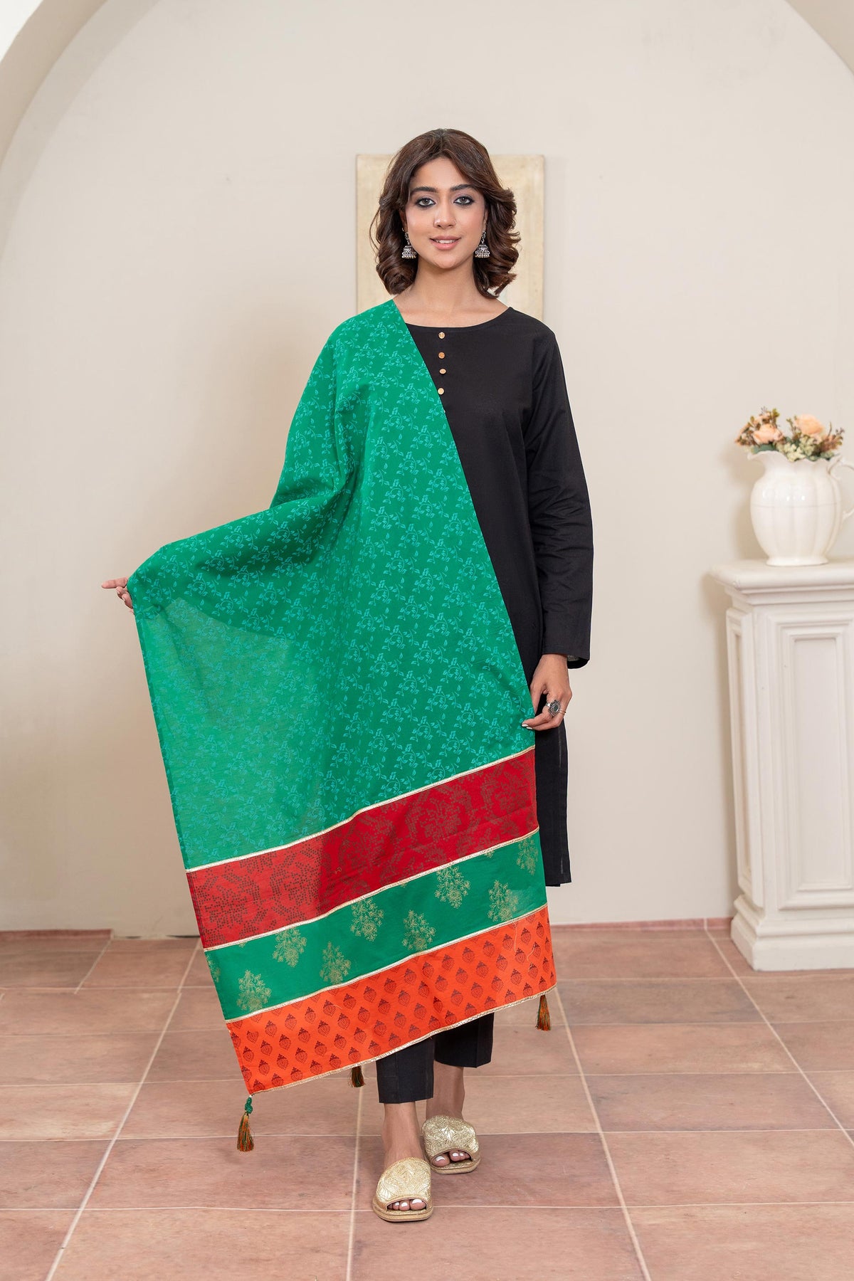 1 Piece Lawn Stole (CZ3251)