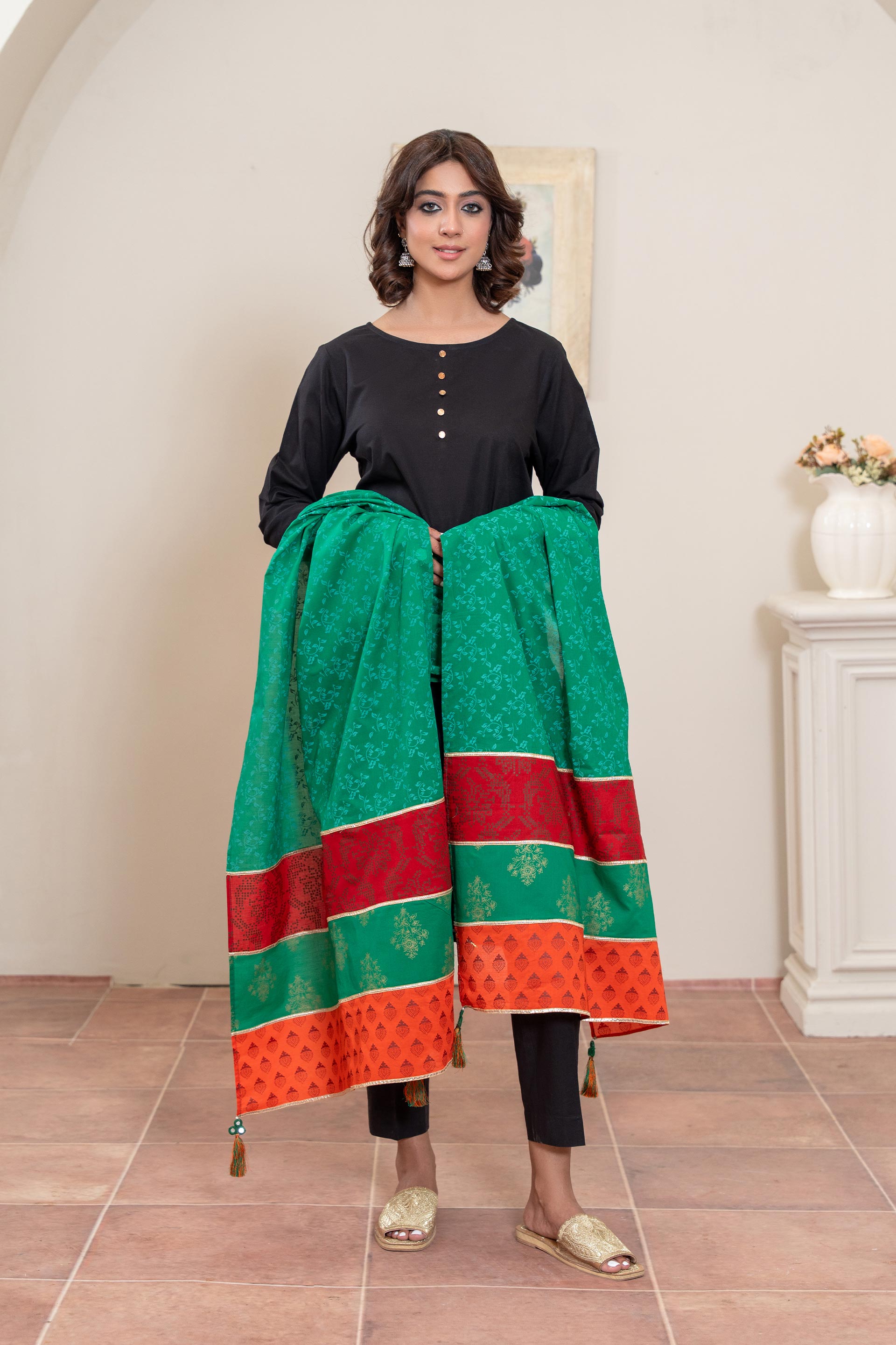 1 Piece Lawn Stole (CZ3251)