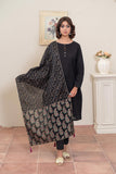 1 Piece Stole in Black Lawn (CZ3262)