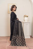 1 Piece Stole in Black Lawn (CZ3262)