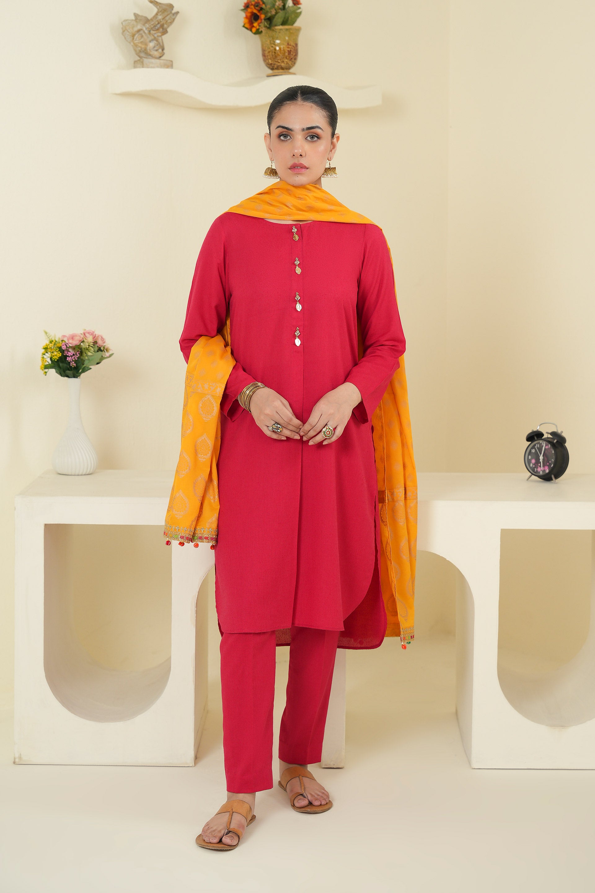 1 Piece Lawn Stole (CZ3286)