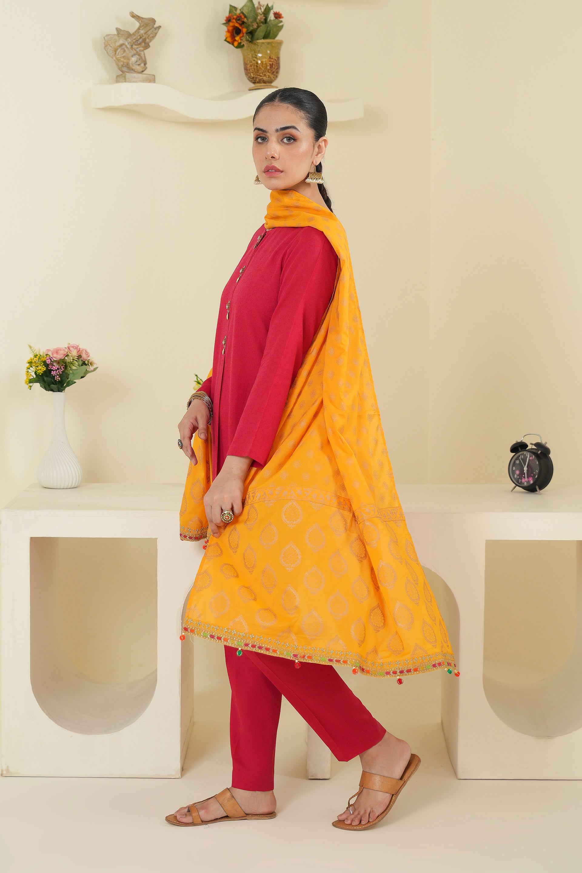 1 Piece Lawn Stole (CZ3286)