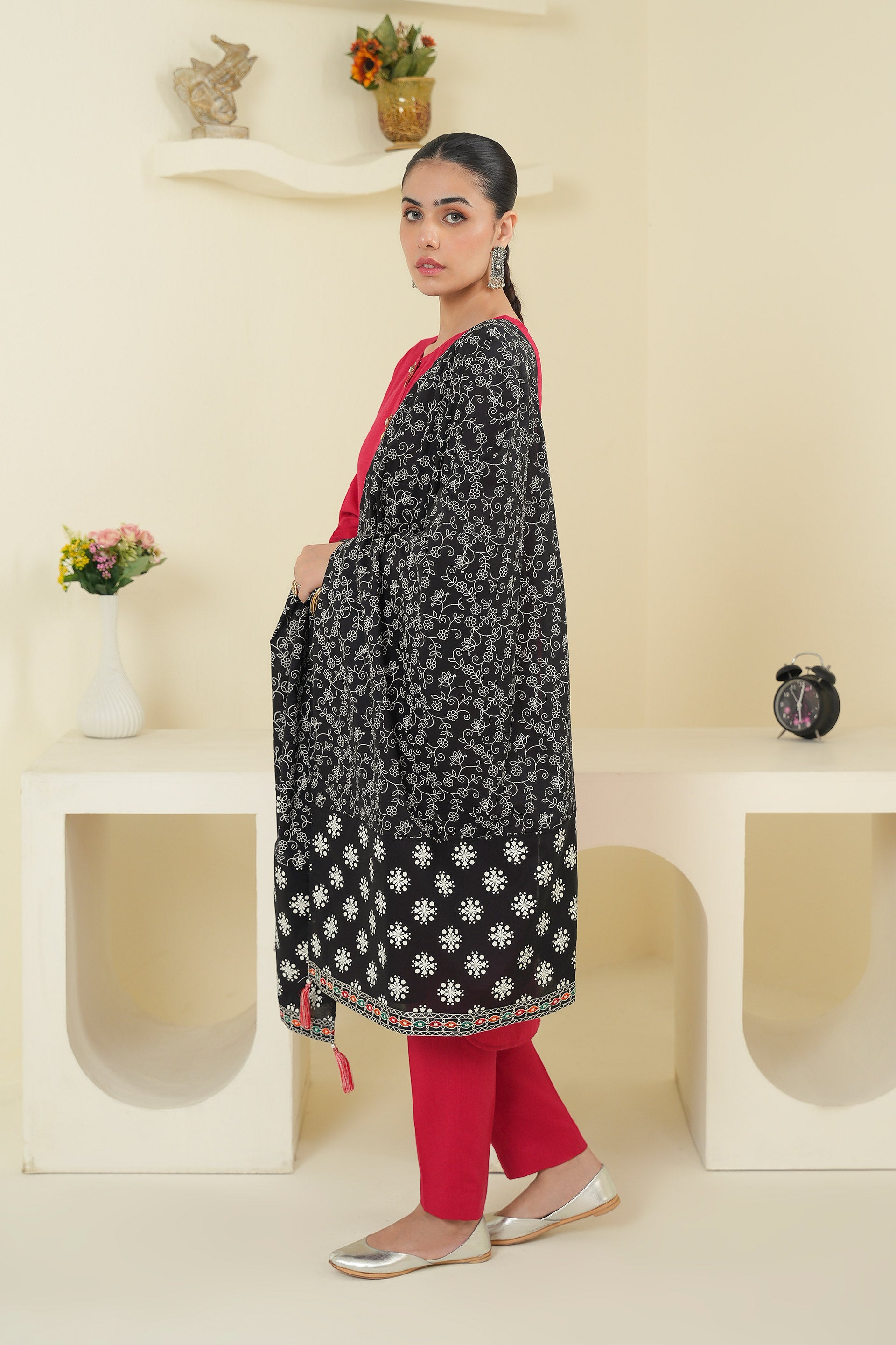1 Piece Lawn Stole (CZ3287)